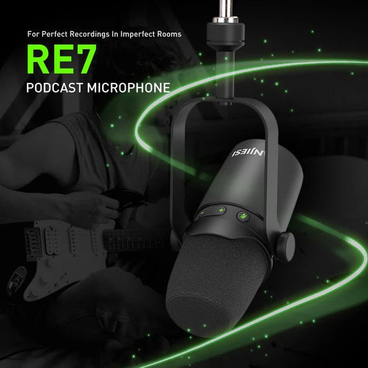 RE7 USB and XLR Wired Dynamic Microphone – High-Frequency Response for Audio Vocal, Karaoke, Podcasting, and Studio Singing - ZAMAR AUDIO SOLUTIONS