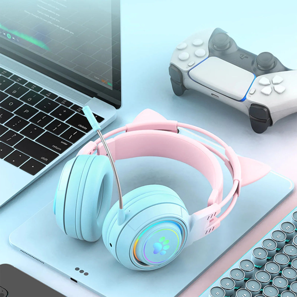 RGB Lights Professional Wireless Headphones – Flexible HD Microphone, Gaming Headset for Computer - ZAMAR AUDIO SOLUTIONS