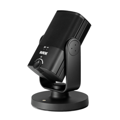 RØDE NT-USB Mini microphone side profile with USB-C cable
