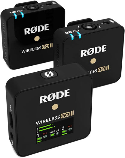 Rode Wireless GO II Dual Channel wireless microphone system full kit
