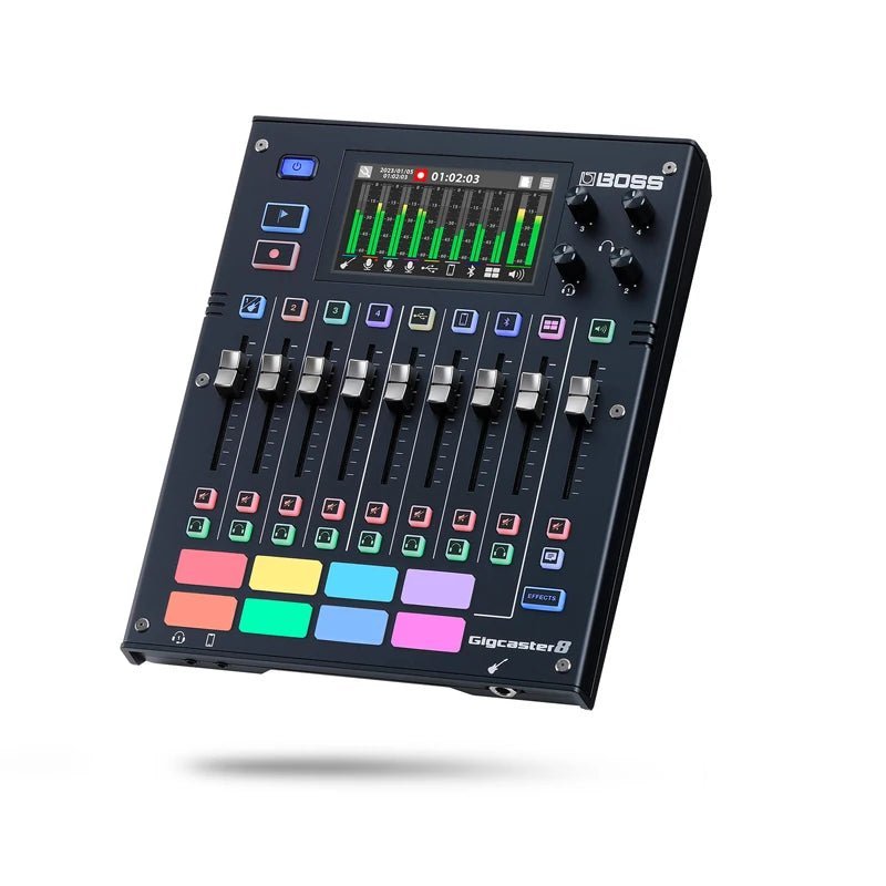 Roland Boss GCS-8 Gigcaster 8 Multifunctional Live Broadcast Mixing Station – 8-Channel Audio Mixer with Bluetooth and USB Interface for Musicians and Content Creators - ZAMAR AUDIO SOLUTIONS