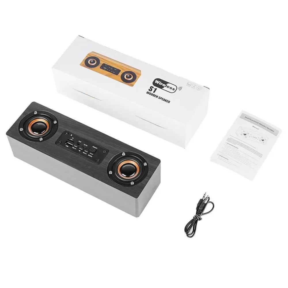 S2 Wooden Bluetooth Speaker – Guitar Amplifier, Amp, Plug-In Card, U-Disk, Radio Audio for Home and Car - ZAMAR AUDIO SOLUTIONS