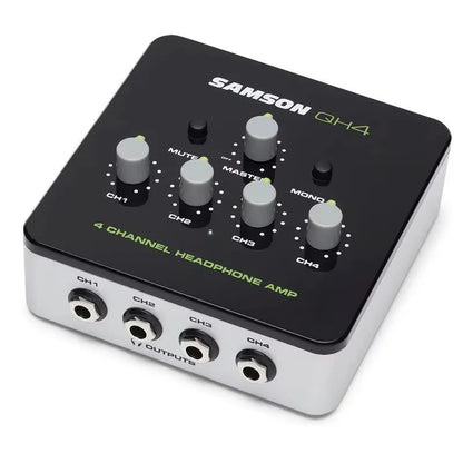 Samson QH4 4-Channel Stereo Headphone Distribution Amplifier – Four Independent 1/4" Stereo Headphone Channels with Volume Control - ZAMAR AUDIO SOLUTIONS