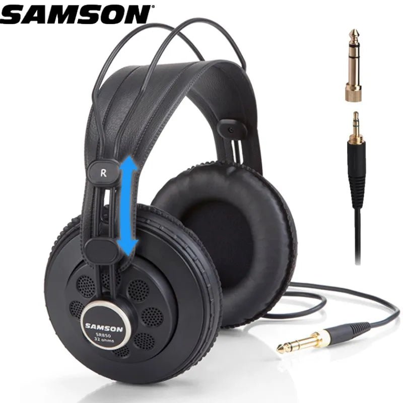 SAMSON SR850 Studio Reference Monitor Headphones – Semi - Open Dynamic Headset for Recording, Monitoring, Music & Gaming - ZAMAR AUDIO SOLUTIONS