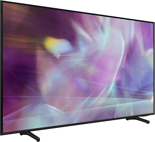Samsung 55DU7010 Kenya 55-inch 4K UHD Smart TV angled front view on stand, slim black bezels