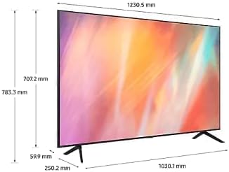 Samsung 55DU7010 Kenya dimensions diagram showing 1230.5mm width, 707.2mm height, 59.9mm depth