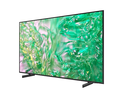 Samsung 75DU8000 Kenya — angled right view showing slim bezel and Crystal UHD display, white background