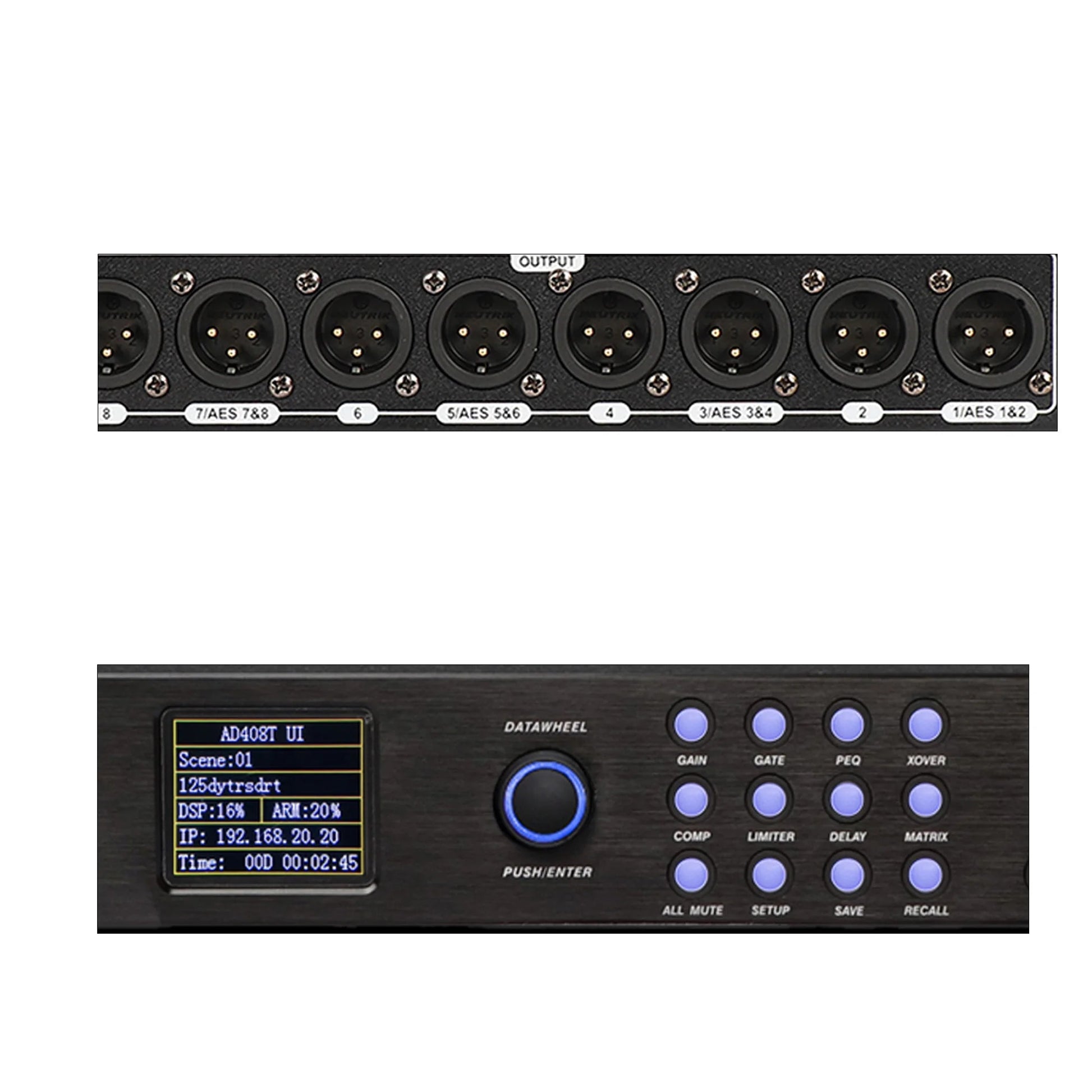 ShennDare DPA0408RTS 4 In 8 Out Professional Stage Digital Audio Processor – 32Bit DSP with FIR AES Input/Output and AUTO EQ - ZAMAR AUDIO SOLUTIONS