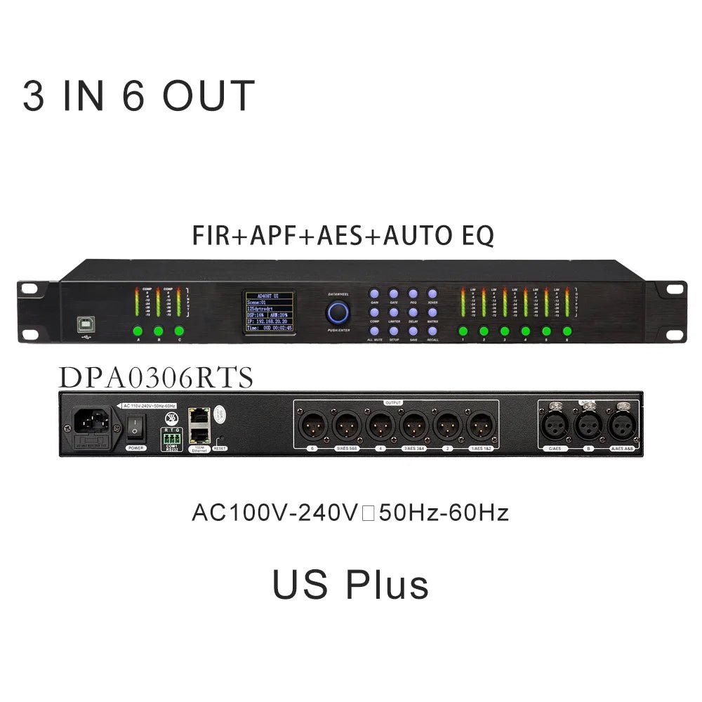 ShennDare DPA0408RTS 4 In 8 Out Professional Stage Digital Audio Processor – 32Bit DSP with FIR AES Input/Output and AUTO EQ - ZAMAR AUDIO SOLUTIONS