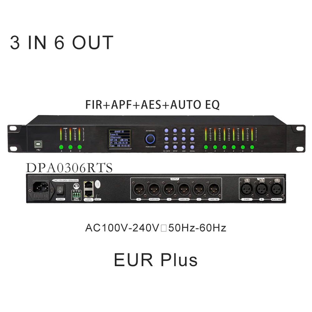 ShennDare DPA0408RTS 4 In 8 Out Professional Stage Digital Audio Processor – 32Bit DSP with FIR AES Input/Output and AUTO EQ - ZAMAR AUDIO SOLUTIONS