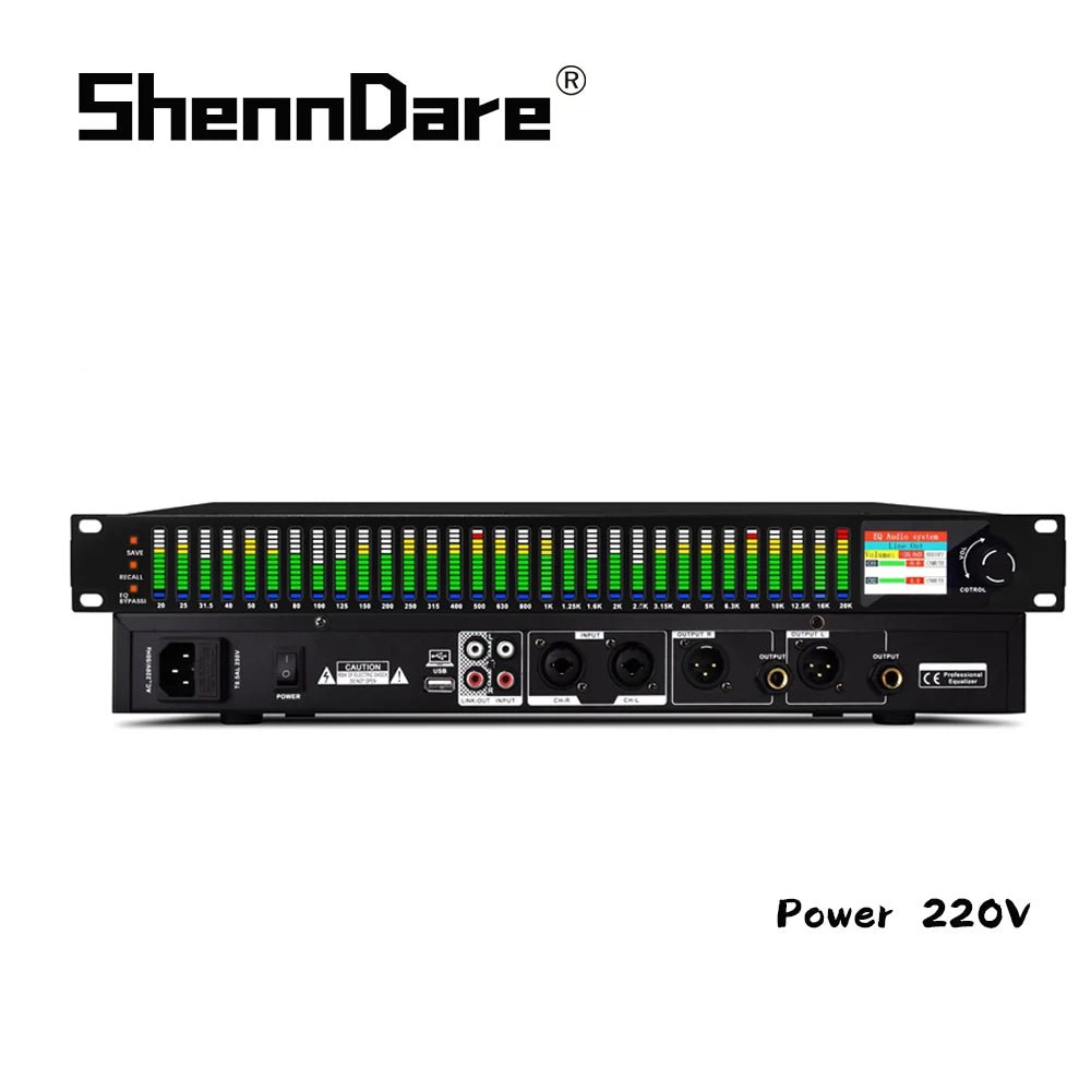 ShennDare EQ231 31 Band Stereo Graphic DSP Professional Digital Audio Equalizer – DJ Effect Equalizador Studio Recording Equipment - ZAMAR AUDIO SOLUTIONS