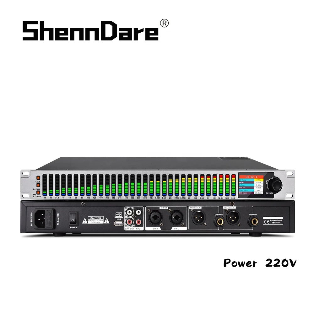 ShennDare EQ231 31 Band Stereo Graphic DSP Professional Digital Audio Equalizer – DJ Effect Equalizador Studio Recording Equipment - ZAMAR AUDIO SOLUTIONS