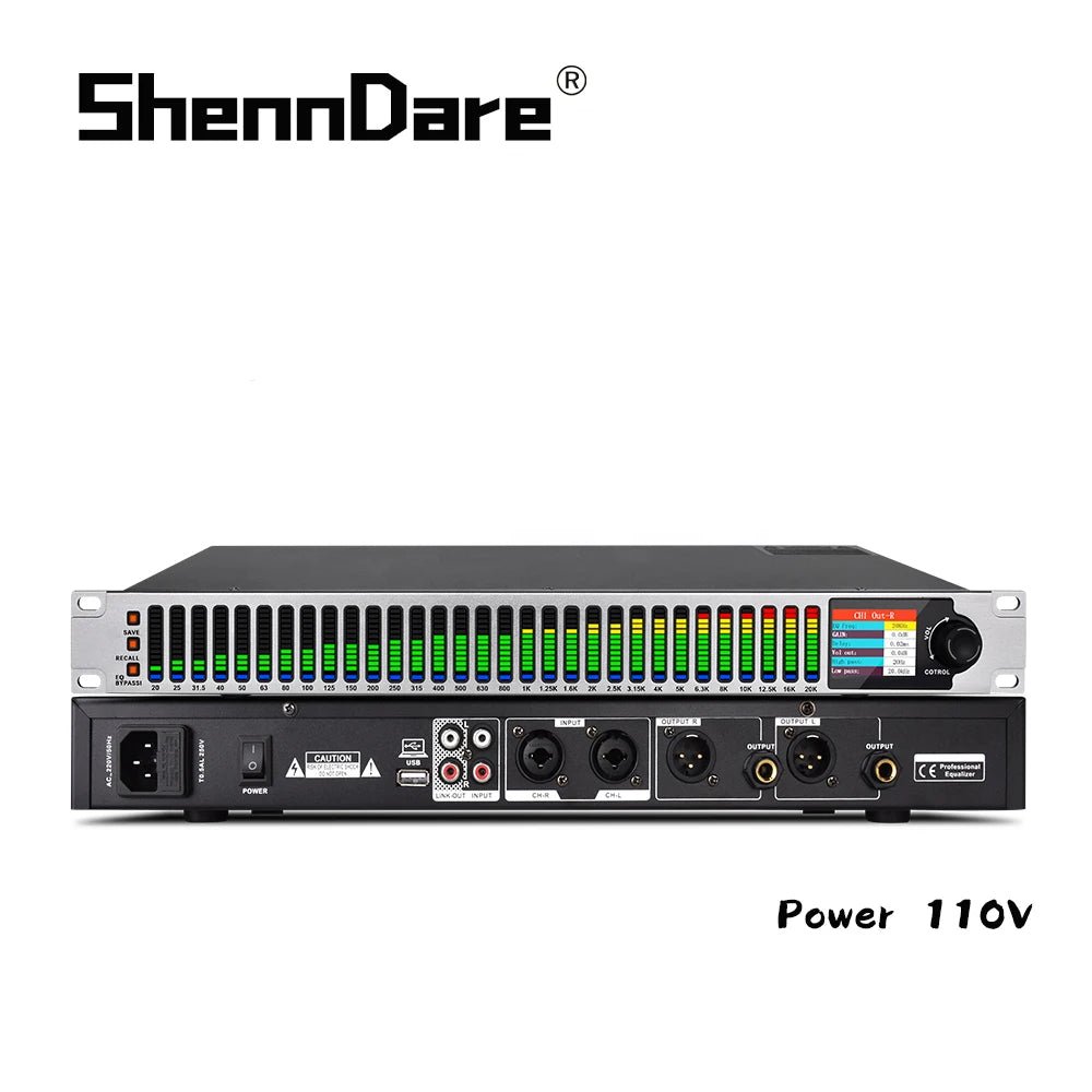 ShennDare EQ231 31 Band Stereo Graphic DSP Professional Digital Audio Equalizer – DJ Effect Equalizador Studio Recording Equipment - ZAMAR AUDIO SOLUTIONS