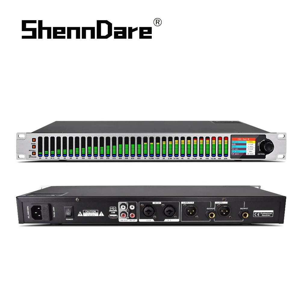 ShennDare EQ231 31 Band Stereo Graphic DSP Professional Digital Audio Equalizer – DJ Effect Equalizador Studio Recording Equipment - ZAMAR AUDIO SOLUTIONS