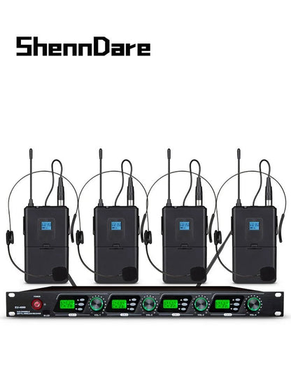 SHENNDARE EU-4000 4-Channel True Diversity Wireless Microphone System – Handheld & Lavalier MIC for Professional Conference, Performance, Church Events - ZAMAR AUDIO SOLUTIONS