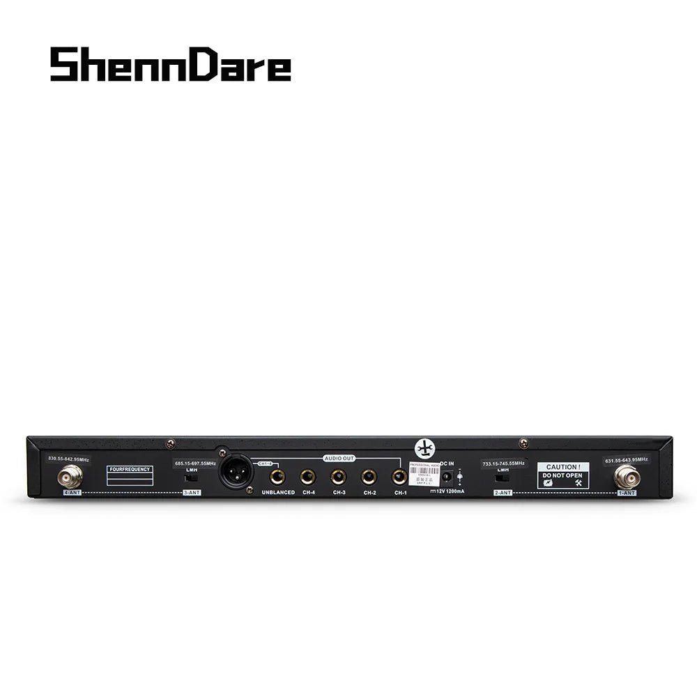 SHENNDARE EU-4000 4-Channel True Diversity Wireless Microphone System – Handheld & Lavalier MIC for Professional Conference, Performance, Church Events - ZAMAR AUDIO SOLUTIONS