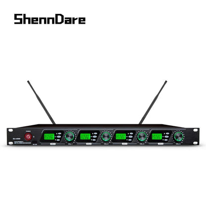SHENNDARE EU-4000 4-Channel True Diversity Wireless Microphone System – Handheld & Lavalier MIC for Professional Conference, Performance, Church Events - ZAMAR AUDIO SOLUTIONS