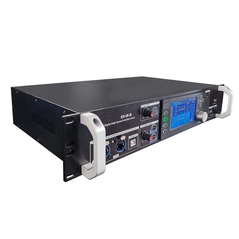 ShennDare EX16 - 8 Professional Rack - mounted Digital Audio Mixer – 18 Channel Mixing Console for Stage Performance Audio Expansion - ZAMAR AUDIO SOLUTIONS