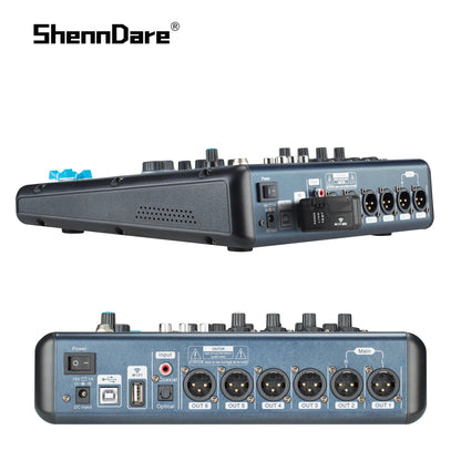 ShennDare MD2006 Screen-Touch Digital Mixer – 6 Channels Professional DJ Controller Audio Mixing Console with WIFI/USB - ZAMAR AUDIO SOLUTIONS