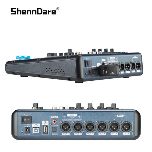 ShennDare MD2006 Screen-Touch Digital Mixer – 6 Channels Professional DJ Controller Audio Mixing Console with WIFI/USB - ZAMAR AUDIO SOLUTIONS