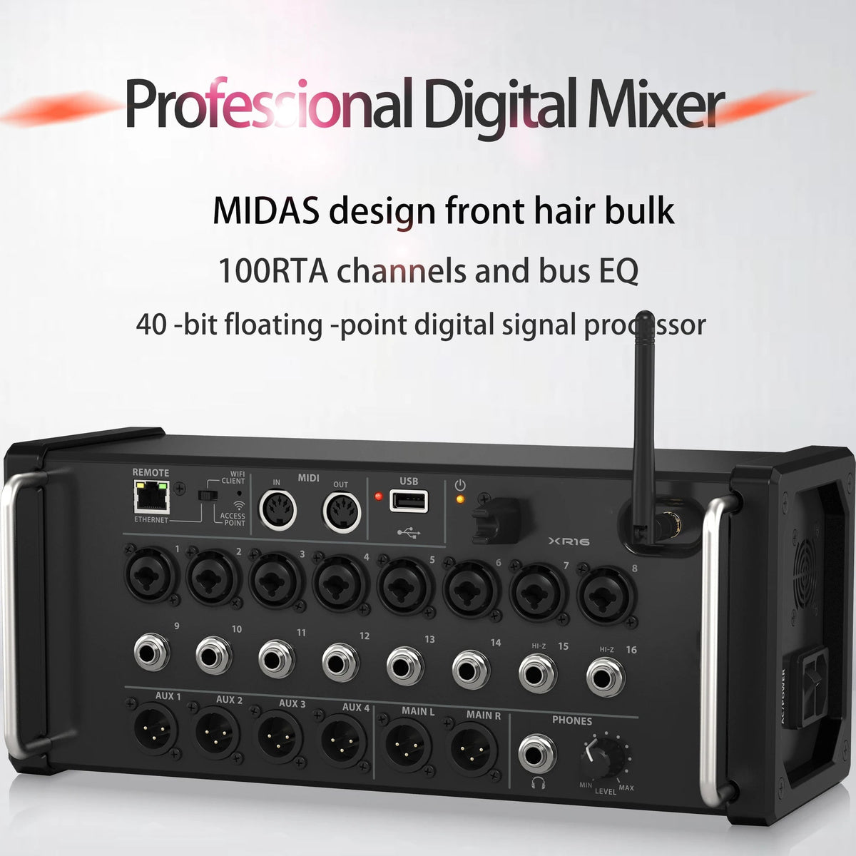 ShennDare XR16 AIR 16-Channel Professional Digital Mixer – WiFi & USB Stereo Recorder Mixing Console for iPad/Android DJ Studio - ZAMAR AUDIO SOLUTIONS
