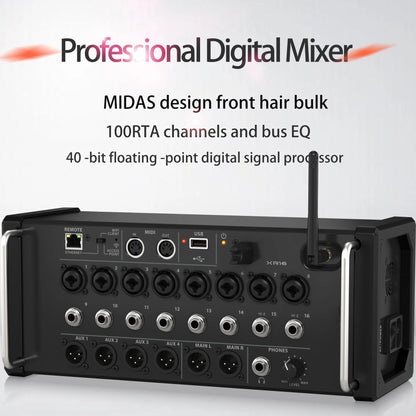 ShennDare XR16 AIR 16-Channel Professional Digital Mixer – WiFi & USB Stereo Recorder Mixing Console for iPad/Android DJ Studio - ZAMAR AUDIO SOLUTIONS