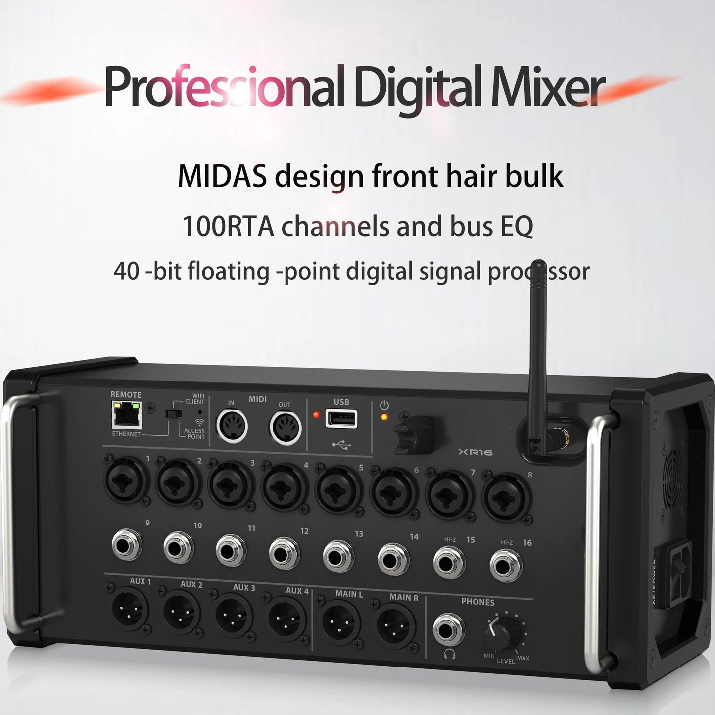 ShennDare XR16 AIR 16 - Channel Professional Digital Mixer – WiFi & USB Stereo Recorder Mixing Console for iPad/Android DJ Studio - ZAMAR AUDIO SOLUTIONS