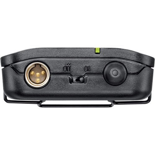 Shure BLX14/CVL wireless lavalier mic Kenya BLX4 receiver top view showing antenna and controls