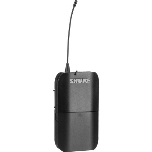 Shure BLX14/CVL wireless lavalier mic Kenya BLX1 bodypack transmitter front view antenna extended