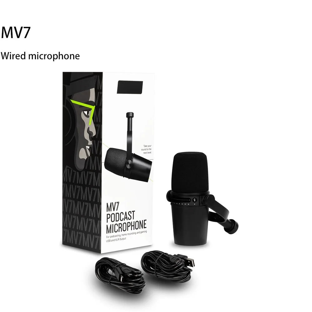 SHURE MV7 Microphone – Wired USB - C & XLR Condenser Mic with Cardioid Polar Pattern for Podcasting and Studio Recording - ZAMAR AUDIO SOLUTIONS
