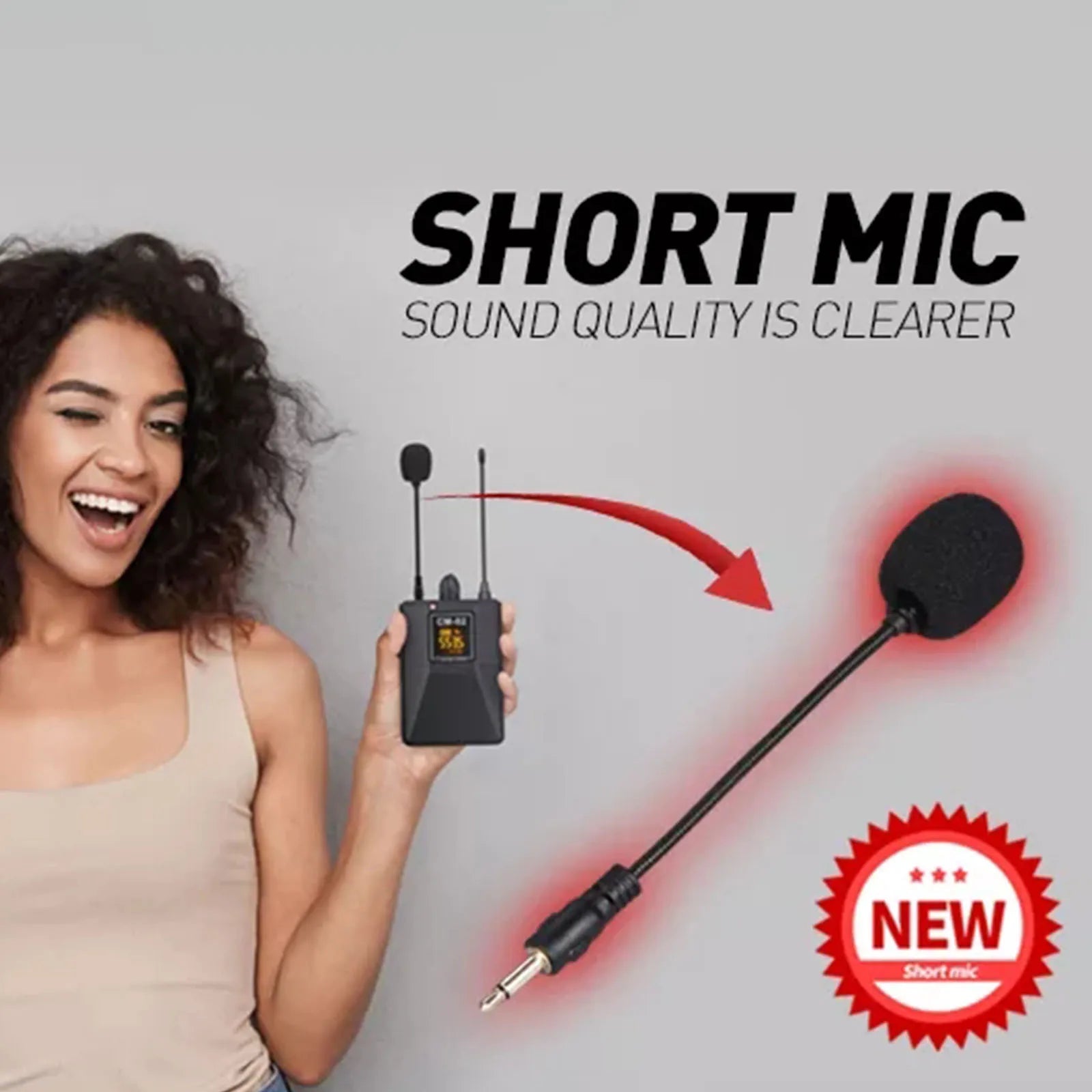 SM - 13 Condenser Short Microphone – 3.5mm Flexible Mini Audio Mic for Computer, Laptop, Mobile Phone, PC, Studio Singing - ZAMAR AUDIO SOLUTIONS