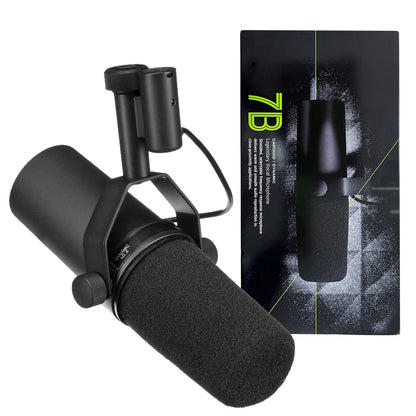 SM7B Dynamic Microphone - Premium Podcast Studio Kit for Live Recording, Podcasting, Black Metal Mic