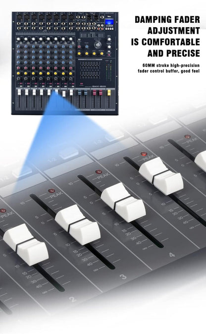 SMX-1600 mixer Kenya channel strip with 3-band EQ knobs and gain control detail