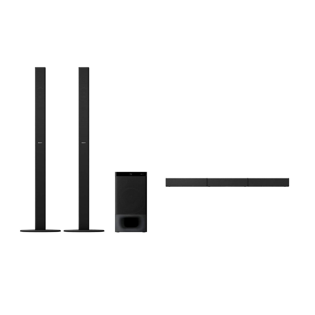 HT-S700RF home theatre Kenya — spread layout showing tallboy pair, subwoofer and soundbar separated on white