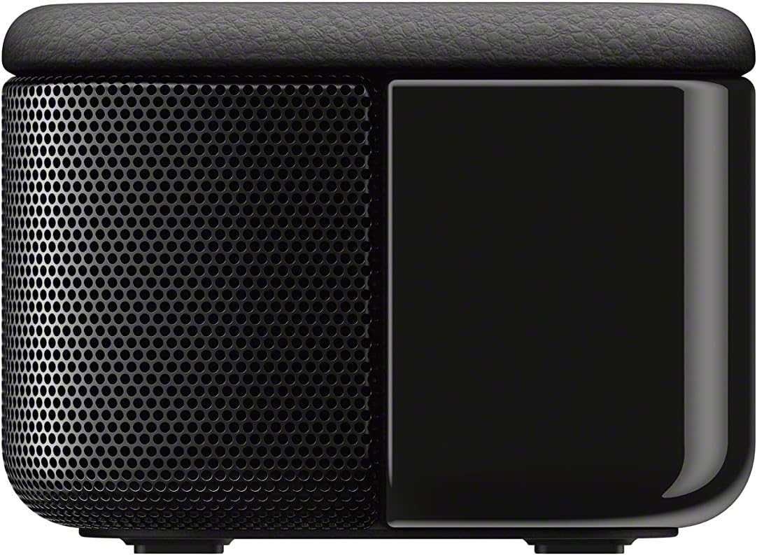 Sony S100F soundbar Kenya — side end-cap view showing perforated speaker grille and bass reflex port