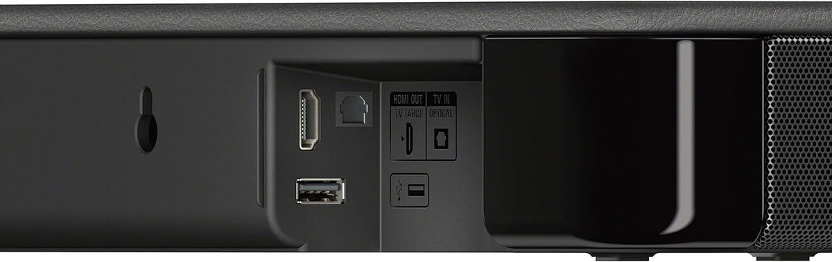Sony S100F soundbar Kenya — rear panel close-up showing HDMI ARC, optical, and USB ports