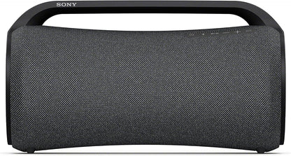 Sony SRS-XG500 Kenya straight-on front view showing full fabric grille, Sony branding and top controls