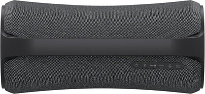 Sony SRS-XG500 Kenya top-down view showing fabric grille, carry handle arch and MEGA BASS button