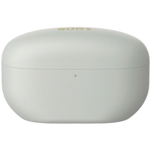 Sony WF-1000XM5 earbuds Kenya, closed white charging case viewed from the front