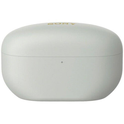 Sony WF-1000XM5 earbuds Kenya, closed white charging case viewed from the front