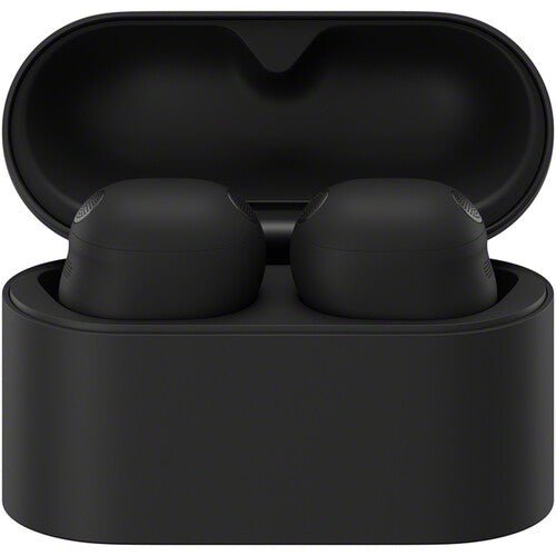 Sony WF-1000XM6 Kenya earbuds seated in the open black charging case