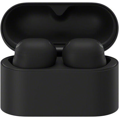 Sony WF-1000XM6 Kenya earbuds seated in the open black charging case