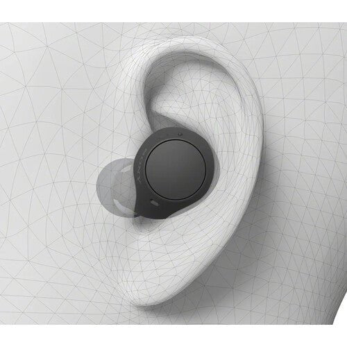 Sony WF-C510 earbuds Kenya single black earbud worn in a person’s ear