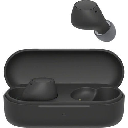Sony WF-C510 earbuds Kenya black wireless earbud with open charging case and one earbud above