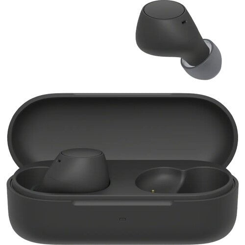 Sony WF-C510 earbuds Kenya black wireless earbud with open charging case and one earbud above
