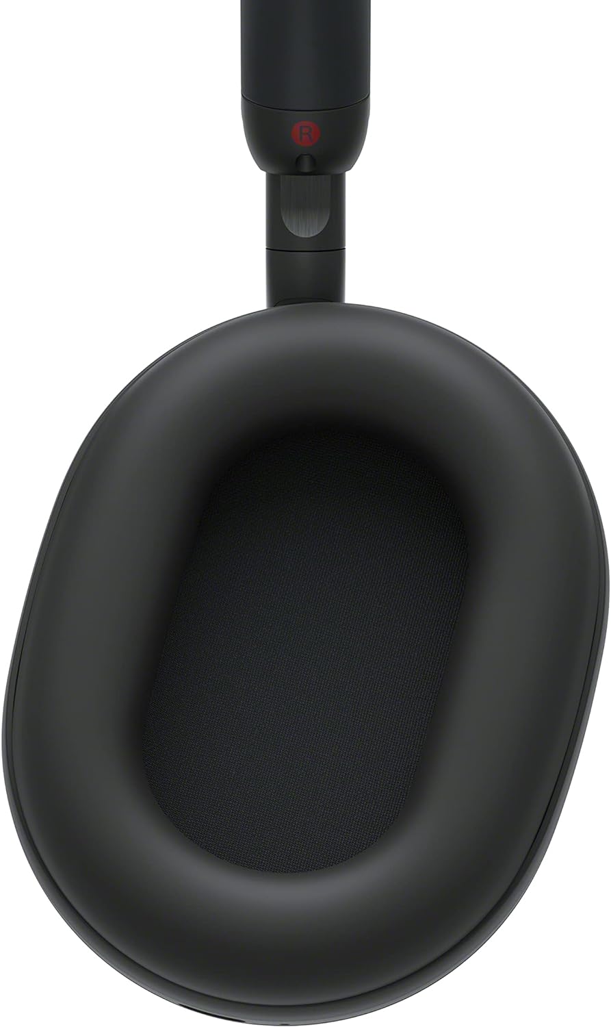 Sony WH-1000XM5 Kenya left ear cup interior showing soft-fit leather cushion and hinge detail