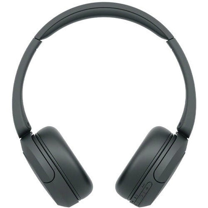 Sony WH-CH520 Kenya black on-ear headphones front-facing symmetrical view showing both earcups
