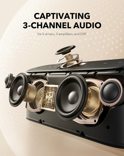 Soundcore Motion X600 Kenya — bare speaker showing driver array