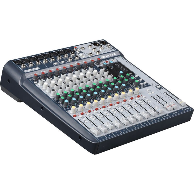 Soundcraft Signature 12 Kenya — channel strip detail showing Sapphyre British EQ and fader controls