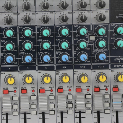 Soundcraft Signature 12 Kenya — Lexicon effects section and master output controls close-up